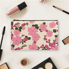 Floral Vintage Flowers Wallpaper Cosmetic Bag (medium) by Mariart