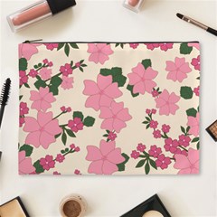 Floral Vintage Flowers Wallpaper Cosmetic Bag (xl) by Mariart