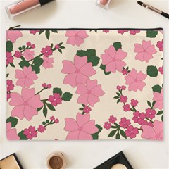 Floral Vintage Flowers Wallpaper Cosmetic Bag (xxxl) by Mariart