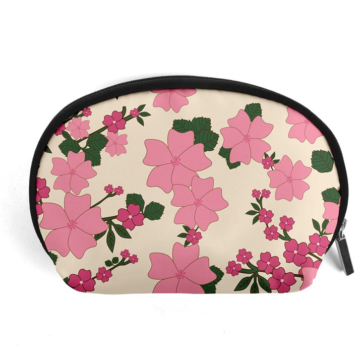 Floral Vintage Flowers Wallpaper Accessory Pouch (Large)