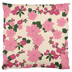 Floral Vintage Flowers Wallpaper Large Flano Cushion Case (two Sides) by Mariart