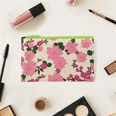 Floral Vintage Flowers Wallpaper Cosmetic Bag (xs) by Mariart