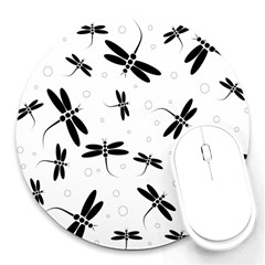 Dragonflies pattern Round Mousepads