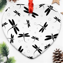 Dragonflies pattern Ornament (Heart)