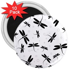 Dragonflies pattern 3  Magnets (10 pack) 