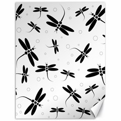 Dragonflies Pattern Canvas 18  X 24  by Valentinaart