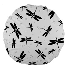 Dragonflies pattern Large 18  Premium Round Cushions