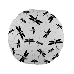 Dragonflies pattern Standard 15  Premium Flano Round Cushions