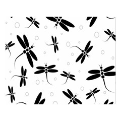 Dragonflies pattern Double Sided Flano Blanket (Large) 