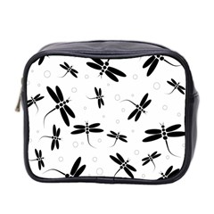 Dragonflies Pattern Mini Toiletries Bag (two Sides) by Valentinaart