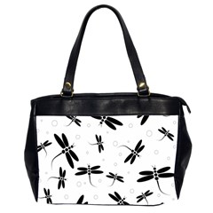 Dragonflies Pattern Oversize Office Handbag (2 Sides) by Valentinaart