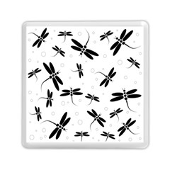 Dragonflies Pattern Memory Card Reader (square) by Valentinaart