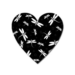 Dragonflies pattern Heart Magnet