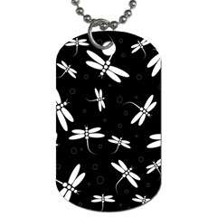 Dragonflies pattern Dog Tag (One Side)