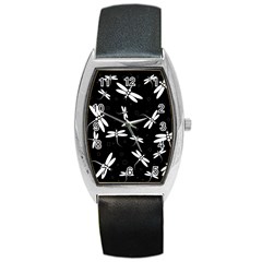 Dragonflies pattern Barrel Style Metal Watch