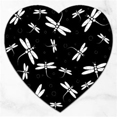 Dragonflies pattern Jigsaw Puzzle (Heart)