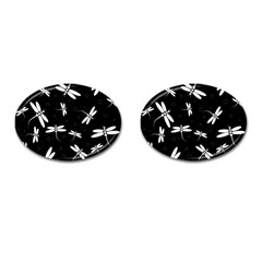 Dragonflies pattern Cufflinks (Oval)