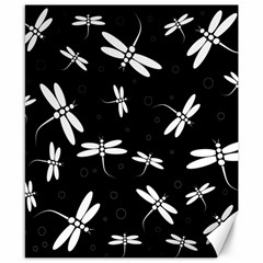 Dragonflies pattern Canvas 8  x 10 