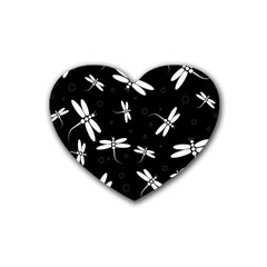 Dragonflies pattern Heart Coaster (4 pack) 