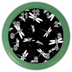 Dragonflies pattern Color Wall Clock