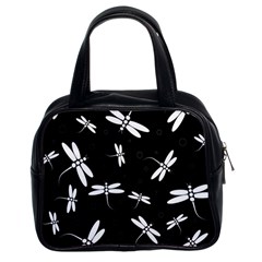 Dragonflies pattern Classic Handbag (Two Sides)