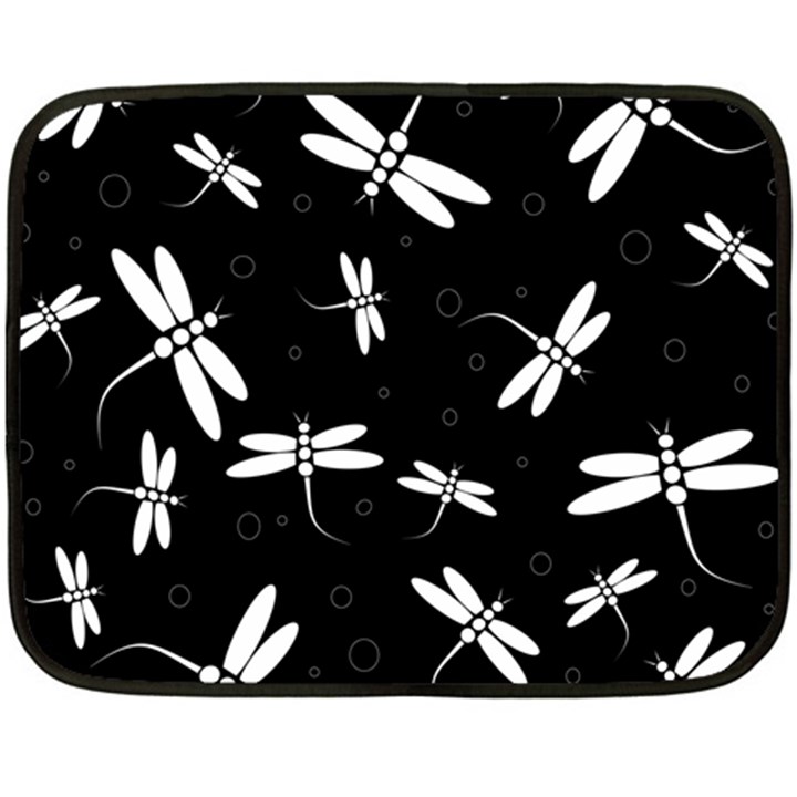 Dragonflies pattern Fleece Blanket (Mini)