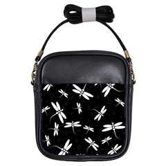 Dragonflies pattern Girls Sling Bag