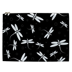 Dragonflies Pattern Cosmetic Bag (xxl) by Valentinaart