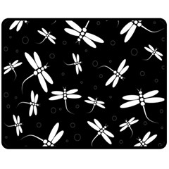 Dragonflies pattern Double Sided Fleece Blanket (Medium) 