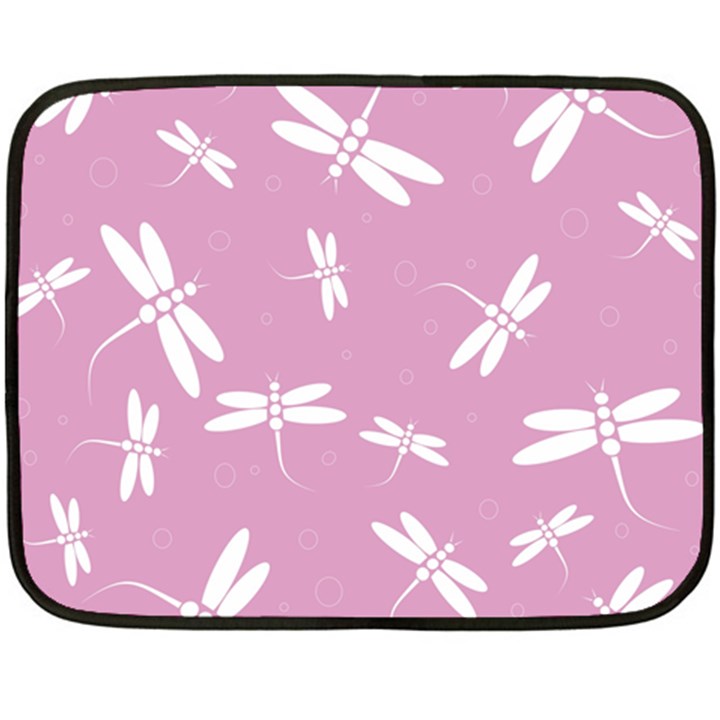 Dragonflies pattern Fleece Blanket (Mini)