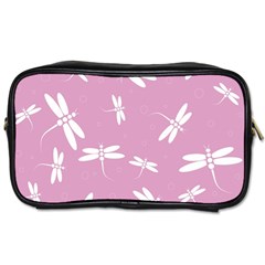 Dragonflies Pattern Toiletries Bag (one Side) by Valentinaart