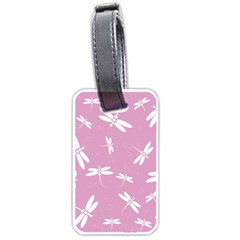 Dragonflies Pattern Luggage Tags (one Side)  by Valentinaart