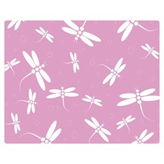 Dragonflies Pattern Double Sided Flano Blanket (medium)  by Valentinaart