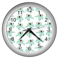 Squidward In Repose Pattern Wall Clock (silver)