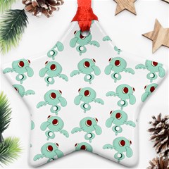 Squidward In Repose Pattern Star Ornament (two Sides) by Valentinaart