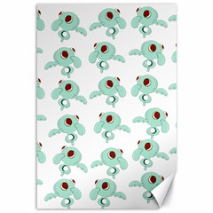 Squidward In Repose Pattern Canvas 12  X 18  by Valentinaart