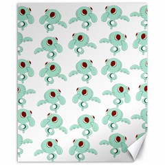 Squidward In Repose Pattern Canvas 16  X 20  by Valentinaart