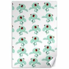 Squidward In Repose Pattern Canvas 24  X 36  by Valentinaart