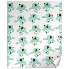 Squidward In Repose Pattern Canvas 11  X 14  by Valentinaart