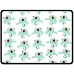 Squidward In Repose pattern Double Sided Fleece Blanket (Large)  80 x60  Blanket Back