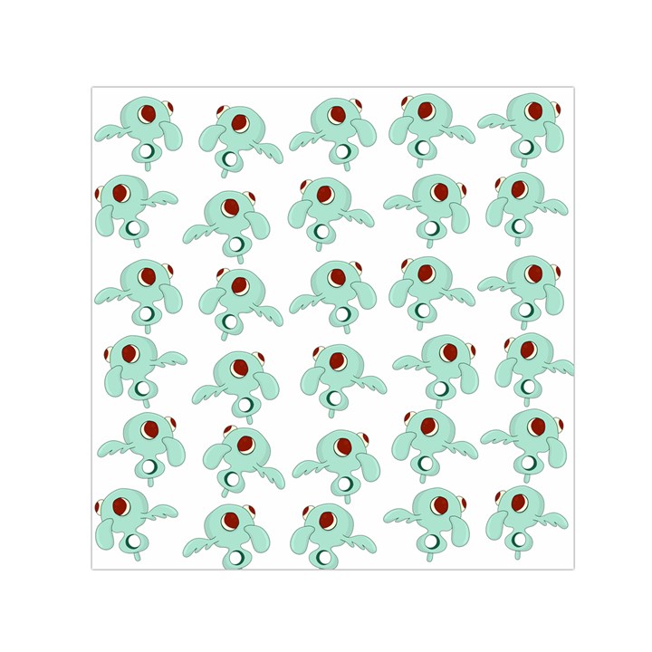 Squidward In Repose pattern Small Satin Scarf (Square)