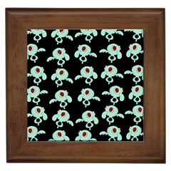 Squidward In Repose Pattern Framed Tiles by Valentinaart