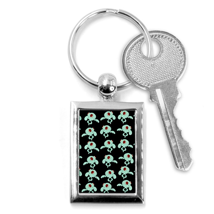 Squidward In Repose pattern Key Chains (Rectangle) 