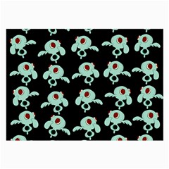 Squidward In Repose Pattern Large Glasses Cloth (2-side) by Valentinaart