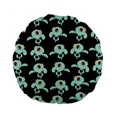 Squidward In Repose Pattern Standard 15  Premium Round Cushions by Valentinaart