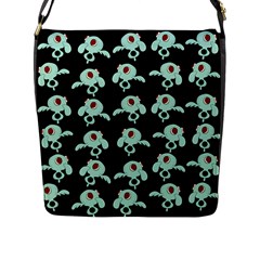 Squidward In Repose Pattern Flap Closure Messenger Bag (l) by Valentinaart