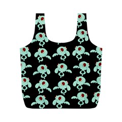 Squidward In Repose Pattern Full Print Recycle Bag (m) by Valentinaart