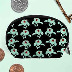 Squidward In Repose Pattern Accessory Pouch (large) by Valentinaart