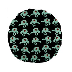 Squidward In Repose Pattern Standard 15  Premium Flano Round Cushions by Valentinaart