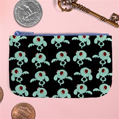 Squidward In Repose Pattern Large Coin Purse by Valentinaart